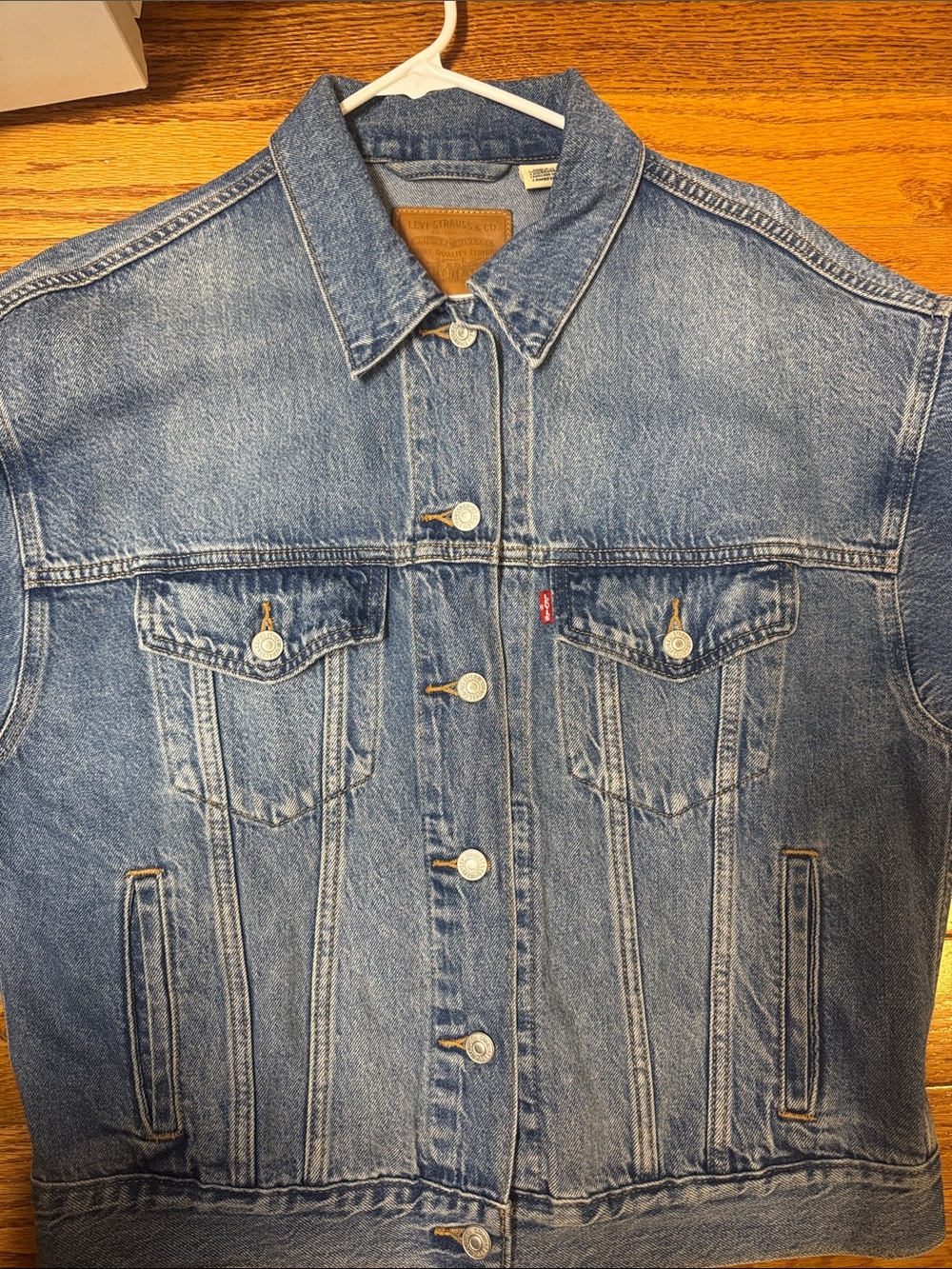 Levi's Light Blue Denim Jacket with Red Tab